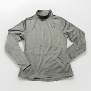 The North Face Pullover Wm Large 1/2 Zip Long Sleeve Green Gray Running FlashDry